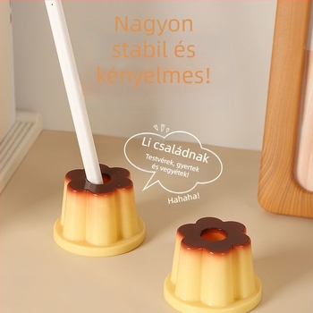 Puding-zselé formájú tolltartó, japán stílusú tolltartó, asztali dekoráció, modell 1011 • Műanyag • Egyszínű • Kapacitás: a bemutatott szerint