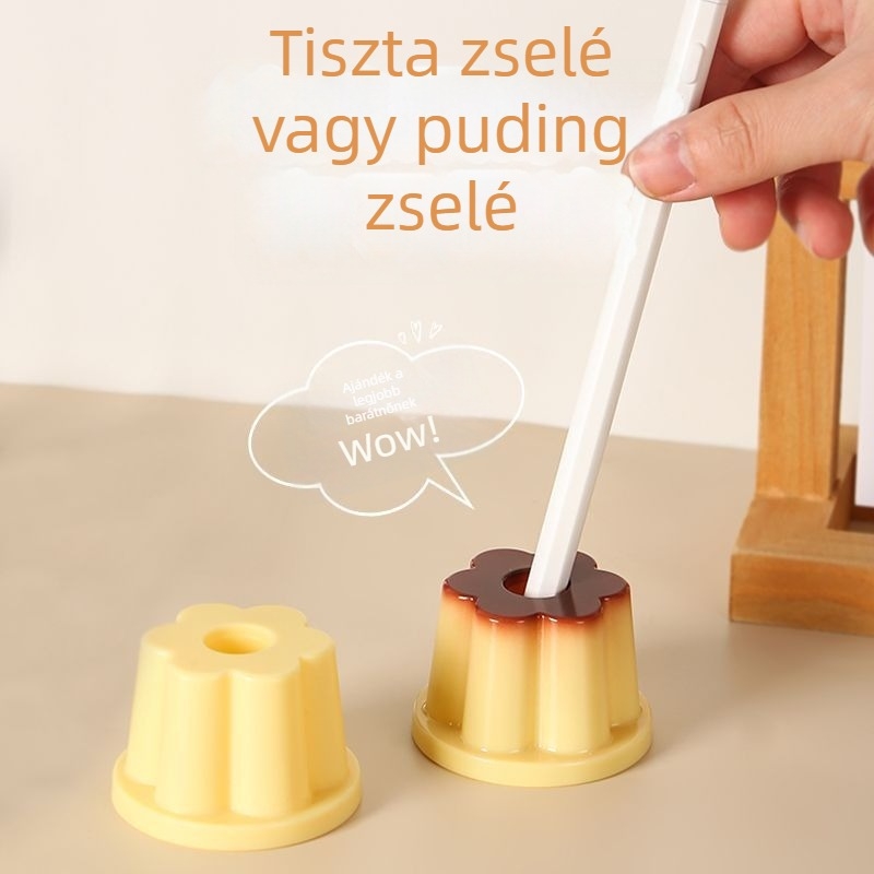 Puding-zselé formájú tolltartó, japán stílusú tolltartó, asztali dekoráció, modell 1011 • Műanyag • Egyszínű • Kapacitás: a bemutatott szerint