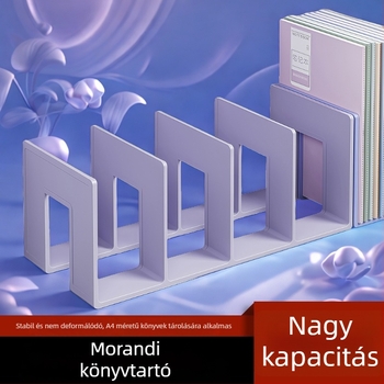 Asztali könyvállvány, négyrészes vertikális tároló, műanyag, modell Zq-1, nettó tömeg 150 g