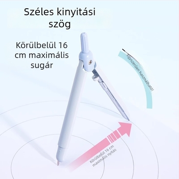 Deli tolltípusú körző, fém kivitel, kioldó mechanizmussal, professzionális rajzhoz, VC28, 288 darabos csomag