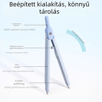 Deli tolltípusú körző, fém kivitel, kioldó mechanizmussal, professzionális rajzhoz, VC28, 288 darabos csomag