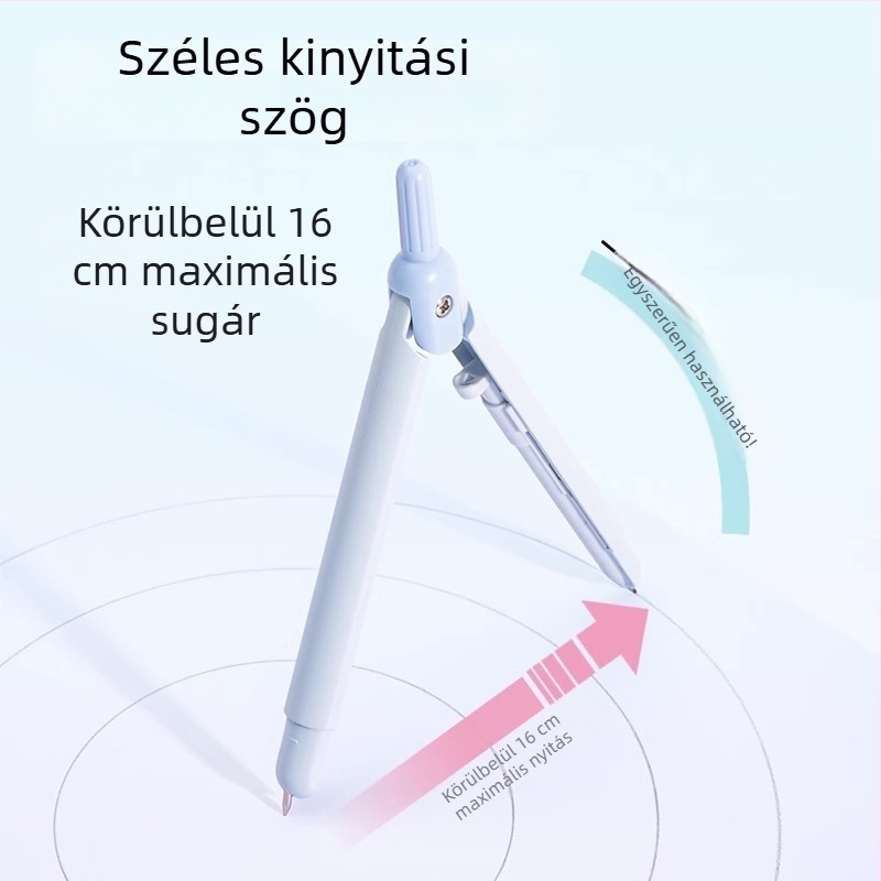Deli tolltípusú körző, fém kivitel, kioldó mechanizmussal, professzionális rajzhoz, VC28, 288 darabos csomag