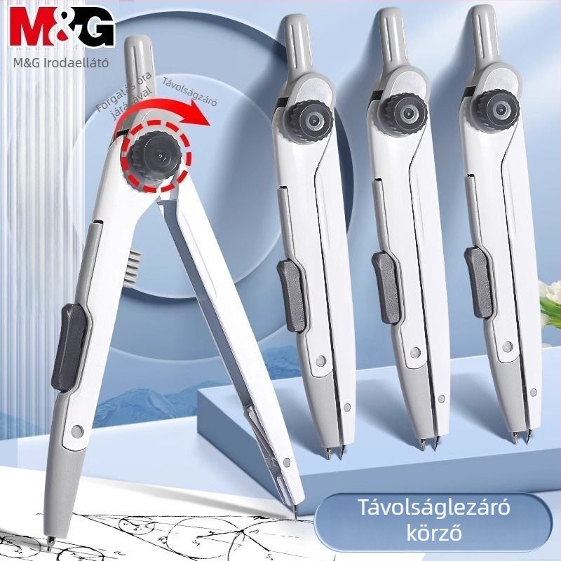 Diákkörző diáknak zárható távolság mechanizmussal — fém, hordozható, teljes készlet vizsgákhoz (Márka: M&G; Modell: Consult wangwang)