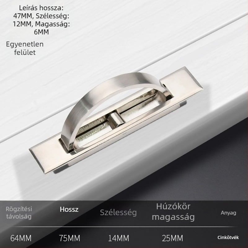 Tatami ágyfogó – cinkötvözet, elektroplakálás, modell 505, modern-minimalista stílus