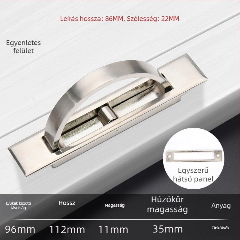 Tatami ágyfogó – cinkötvözet, elektroplakálás, modell 505, modern-minimalista stílus