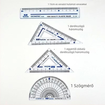 True Color Zc-rs1497 műanyag vonalzó készlet, 4 darab