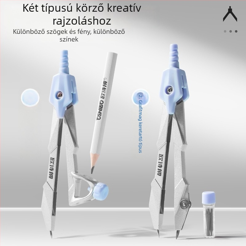 Diákoknak szánt körző és vonalzó készlet, műanyag, 10 darabos készlet, márka Good