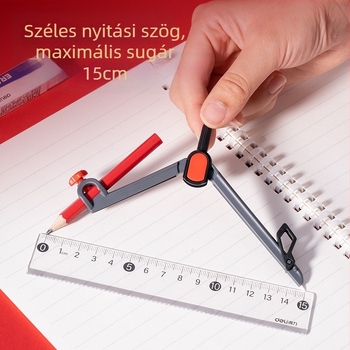 Deli VC666 háromfunkciós körző készlet általános iskolásoknak, műanyag, termékkód 140023765, modell VC666, csomagolás 288/24/1