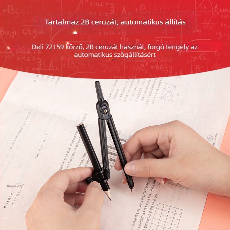 Fém körző, modell 72159, tartalmaz 2B ceruzát