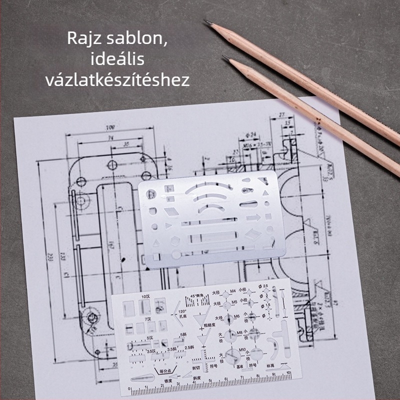 DELI 72156 Mechanikus rajzkészlet — fémből készült, körző készlet