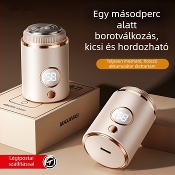 Férfiak elektromos borotvája brushless motorral, úszó háromgyűrűs fej és 18 penge, USB‑C gyors töltés, beépített 500–800 mAh akkumulátor, 60+ perc üzemidő