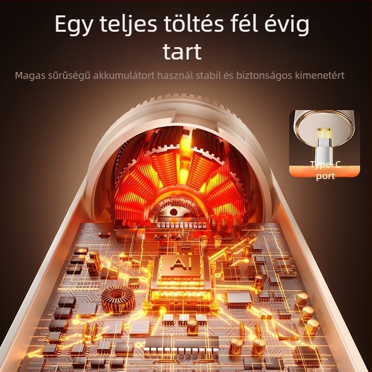 Férfiak elektromos borotvája brushless motorral, úszó háromgyűrűs fej és 18 penge, USB‑C gyors töltés, beépített 500–800 mAh akkumulátor, 60+ perc üzemidő