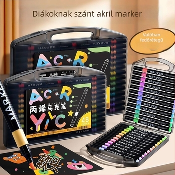 Akril marker toll diákoknak és óvodásoknak – mosható akvarell, átlátszatlan színmarker