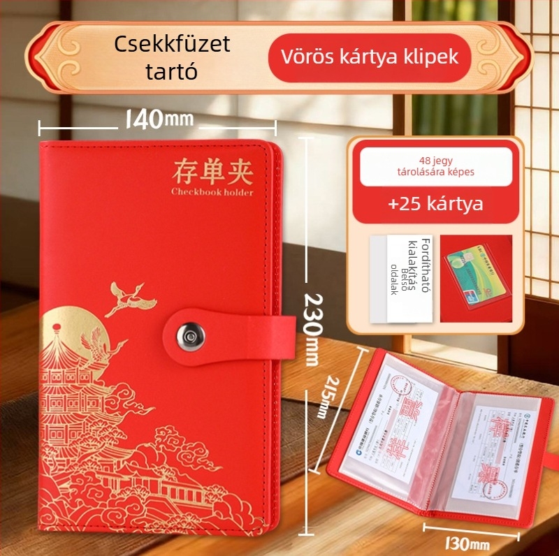 Chengjin PU betét- és bankszámla könyv tároló — Passbook és betétbizonylat tároló könyv, logónyomás, testreszabható