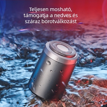 KS-Mini8 elektromos borotva, forgó fej, vízálló, 2 órás üzemidő, kompakt utazó borotva