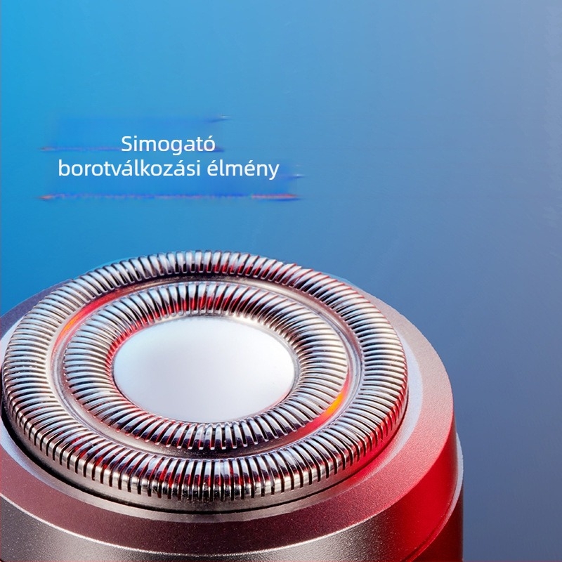 KS-Mini8 elektromos borotva, forgó fej, vízálló, 2 órás üzemidő, kompakt utazó borotva