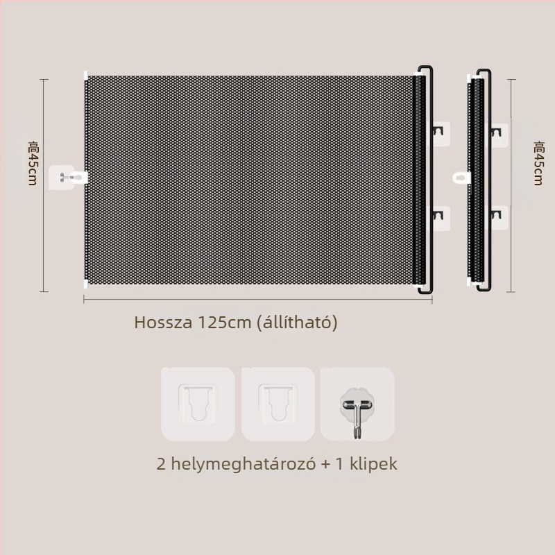 Jun Chang PVC Kihúzható háziállatkerítés L3939 — macska menekülés elleni kapu, bejárati és kimeneti korlát, macskaajtó