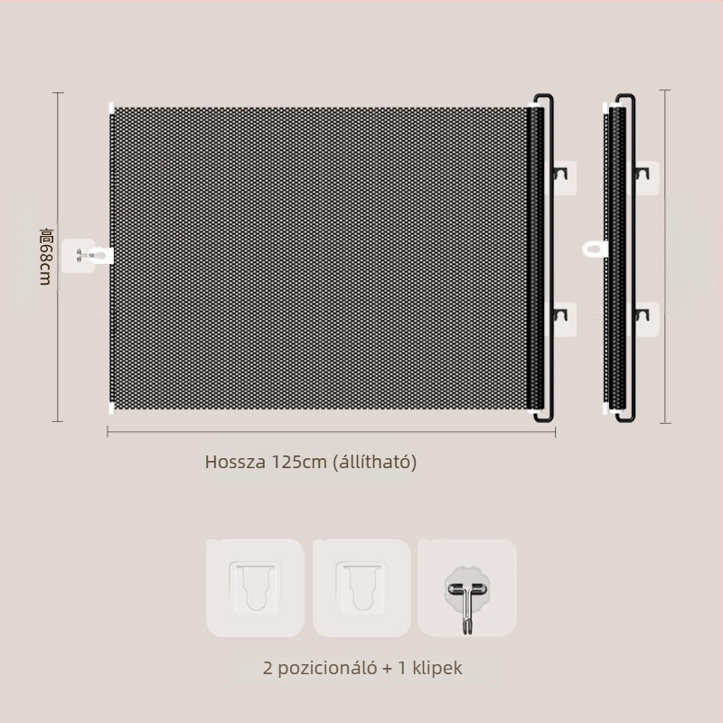 Jun Chang PVC Kihúzható háziállatkerítés L3939 — macska menekülés elleni kapu, bejárati és kimeneti korlát, macskaajtó