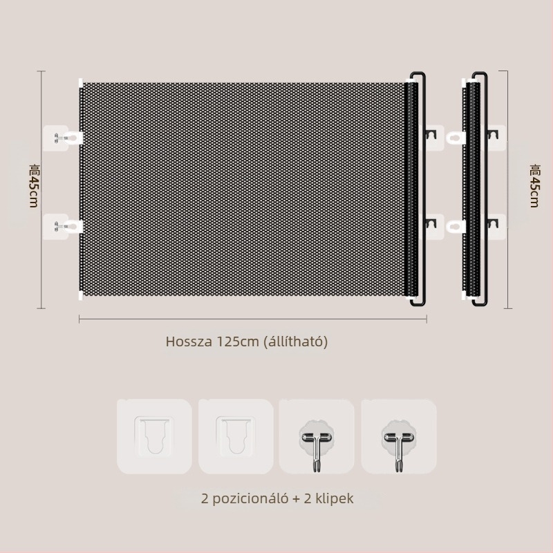 Jun Chang PVC Kihúzható háziállatkerítés L3939 — macska menekülés elleni kapu, bejárati és kimeneti korlát, macskaajtó
