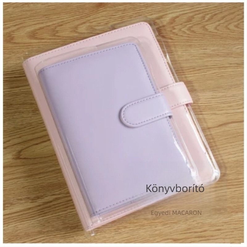 Feifan Átlátszó PVC védőborító könyv számára, 6 lyukas gyűrűs rendszer