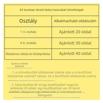 PVC tesztpapír rendező táska, Shaoshuang márka, modell sjsndai
