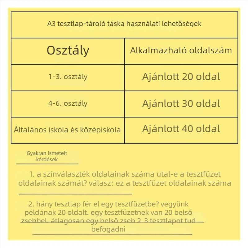 PVC tesztpapír rendező táska, Shaoshuang márka, modell sjsndai