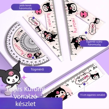 Li cao KBX306B műanyag vonalzókészlet centiméter-skálával, ajándék születésnapra és ballagásra