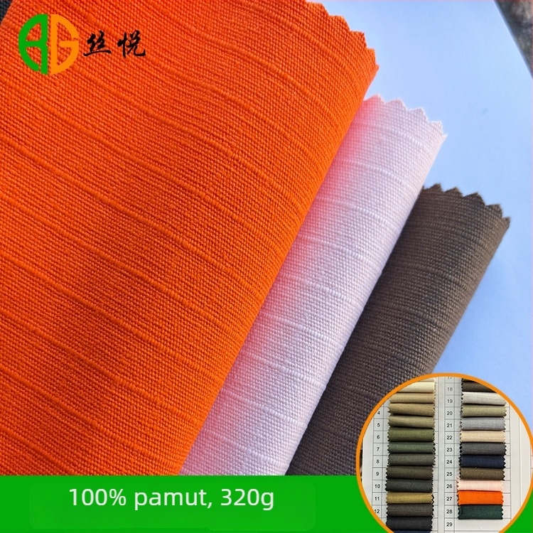 Munkás ruházathoz készült szövet nadrágokhoz — 320 g, 100% pamut, Pearl Sail mintázat négyzetekkel, szakadásálló, pamut homokos mosott, környezetbarát festés