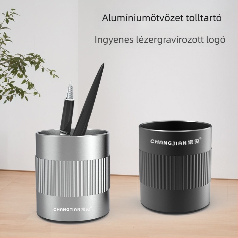Kör alakú tolltartó alumíniumötvözetből, logóval testreszabható, modell P80