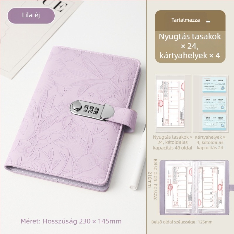 Boguan Domborított nyomtatott befizetési tok, modell FDPJJ-001, puha bőr, testreszabott logó