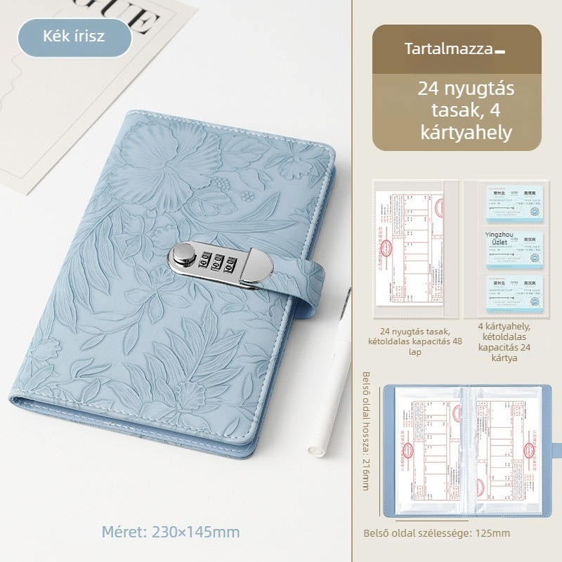 Boguan Domborított nyomtatott befizetési tok, modell FDPJJ-001, puha bőr, testreszabott logó