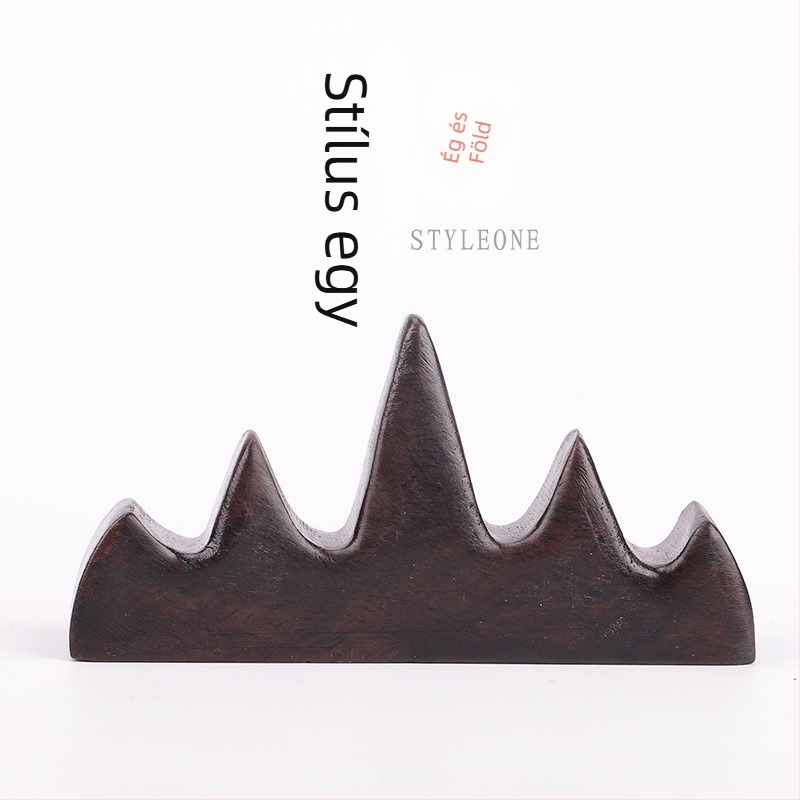 Fából készült toll- és ecsettartó, Five Finger Mountain modell, termék kód 521, kaligráfia kiegészítő, testreszabás elérhető