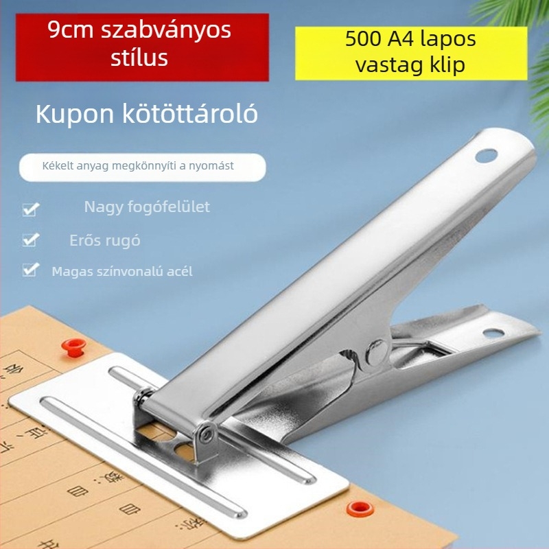 Számlázási dokumentumokhoz készült klipsz - Rozsdamentes acél, Modell 0001, Egyedi csomagolás