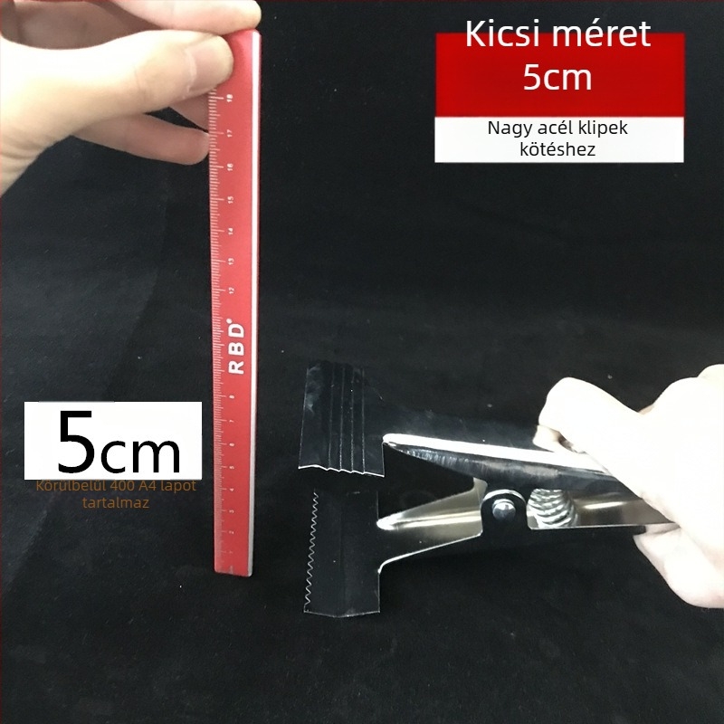 Számlázási dokumentumokhoz készült klipsz - Rozsdamentes acél, Modell 0001, Egyedi csomagolás