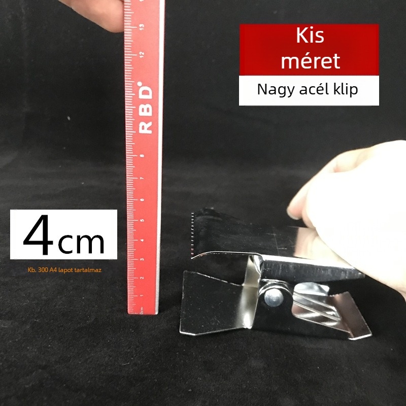 Számlázási dokumentumokhoz készült klipsz - Rozsdamentes acél, Modell 0001, Egyedi csomagolás