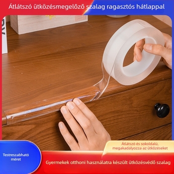 Bútorok sarkát védő PVC csík, átlátszó, 2 mm vastagságú, hossz 1/2/3/5 m