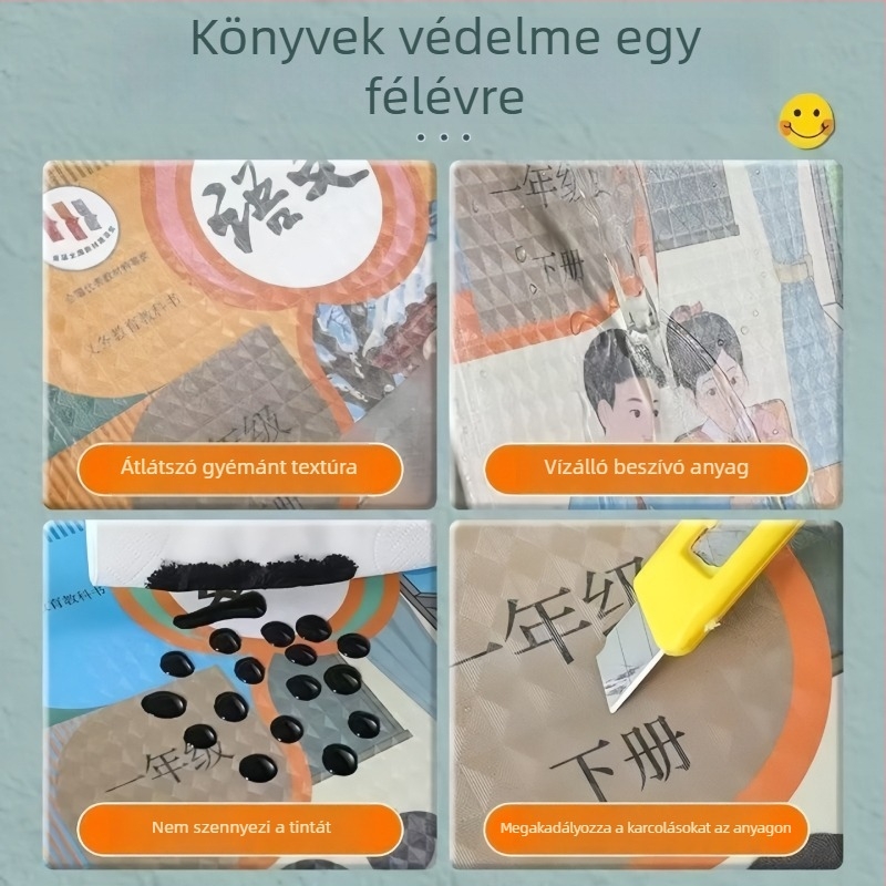 Trend műanyag öntapadós könyvborító diákok számára – ajándék, IP-engedély nélkül, import: Nem