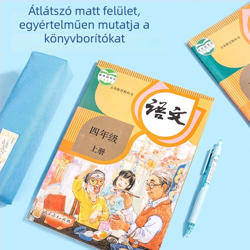 Önzetapadó könyvborító készlet, Jiangsu kiadás, áttetsző matt sarkú film névjegy matricával, műanyag, Márka: Effective