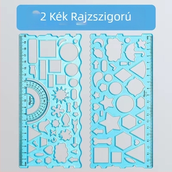 Rajzhoz vonalzó - műanyag, merev, 46 g, csomagolás tasakban, logó nélküli
