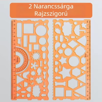 Rajzhoz vonalzó - műanyag, merev, 46 g, csomagolás tasakban, logó nélküli