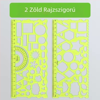 Rajzhoz vonalzó - műanyag, merev, 46 g, csomagolás tasakban, logó nélküli