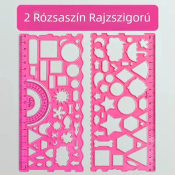 Rajzhoz vonalzó - műanyag, merev, 46 g, csomagolás tasakban, logó nélküli