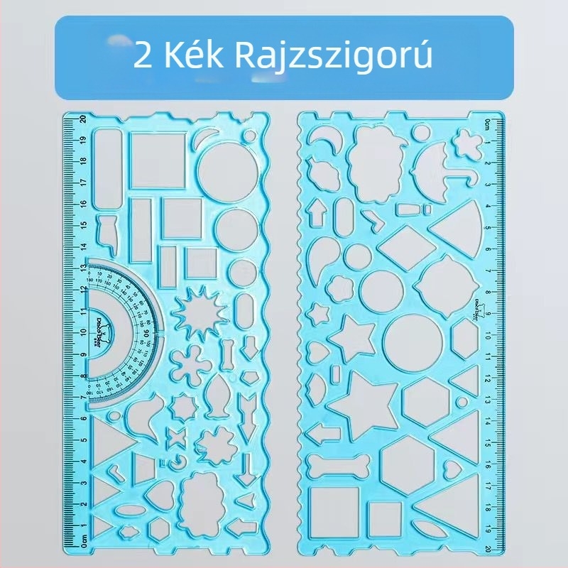 Rajzhoz vonalzó - műanyag, merev, 46 g, csomagolás tasakban, logó nélküli