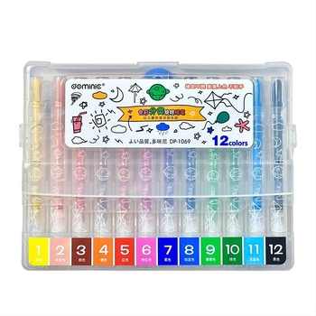 Geng xi zsírkréták, modell 1069, 0,8 mm hegy, mosható, 80 g