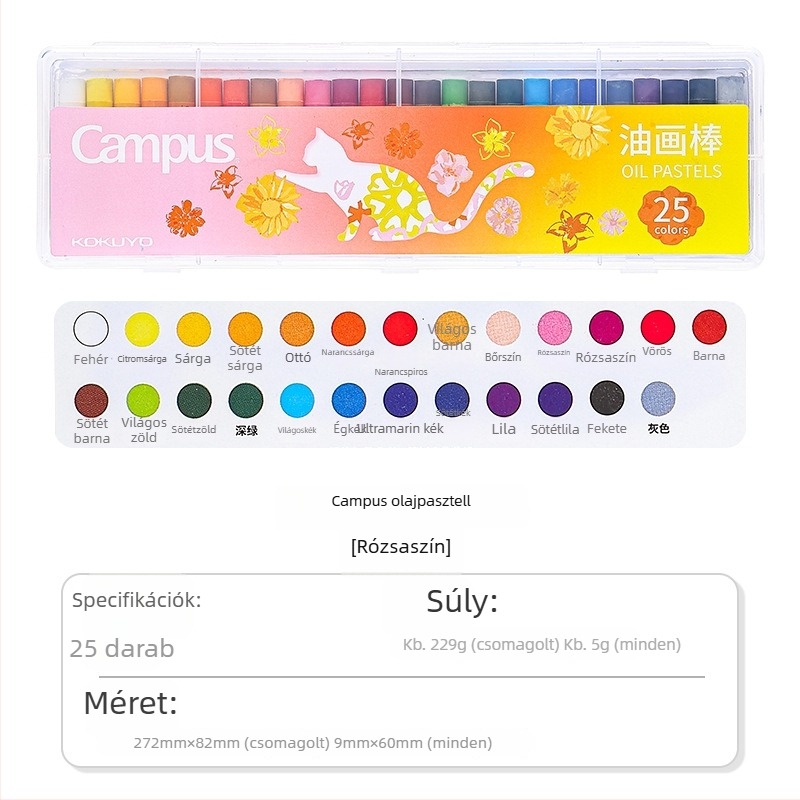 KOKUYO olajpasztell készlet, modell WSG-CR101B, ajándék osztálytársaknak karácsonykor
