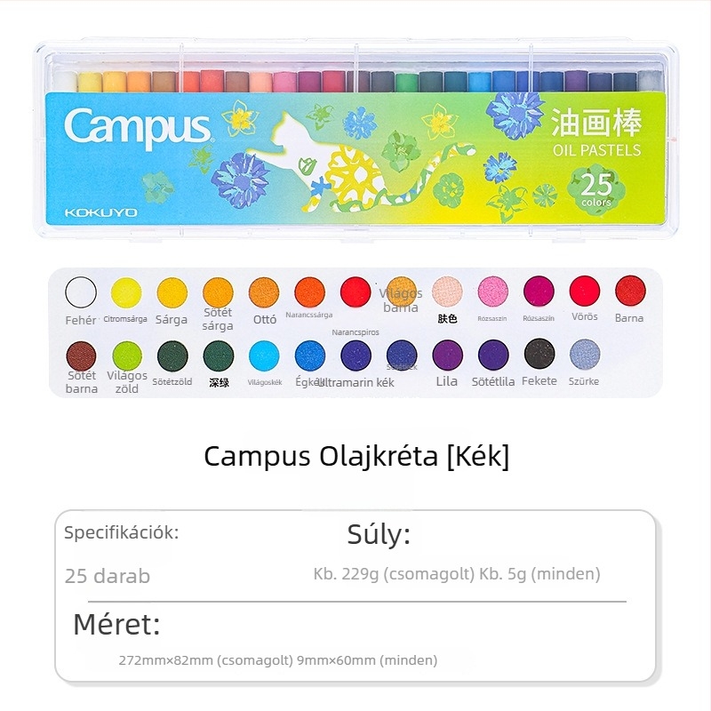 KOKUYO olajpasztell készlet, modell WSG-CR101B, ajándék osztálytársaknak karácsonykor
