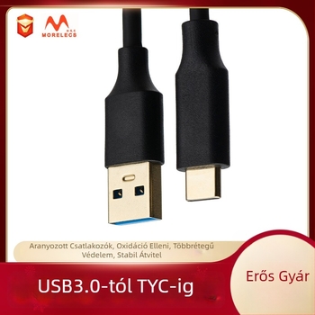 USB-C adatkábel gyorstöltéssel, PVC, 60W, 1–2 m, HDMI, Mini USB, Micro USB, Type-C