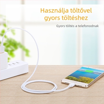 CE-LINK Micro USB adatkábel - tiszta rézvezető, fonott árnyékolás alumíniumfóliával és földelő vezetékkel, PVC burkolat, automatikus kikapcsolás