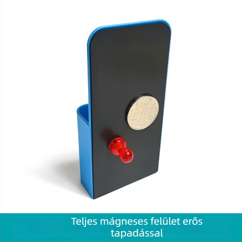 Mágneses tolltartó, műanyag, négyszögletes alak, nyomtatott logó, testreszabható gyártás, licencelhető magánmárka