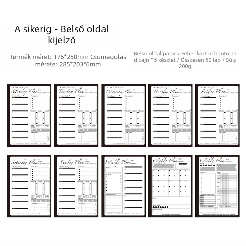 Spirálos jegyzetfüzet, 50 oldal, papír borítóval, kreatív stílusú notesz